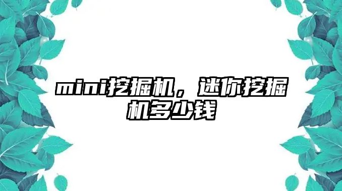 mini挖掘機(jī)，迷你挖掘機(jī)多少錢(qián)
